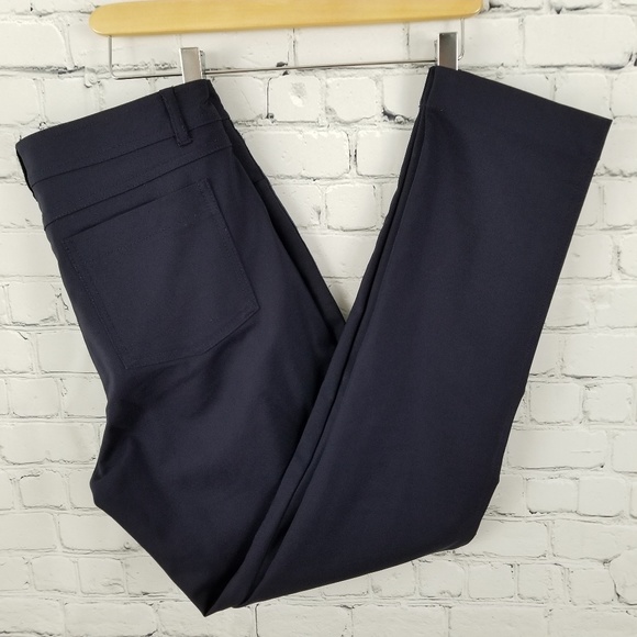 ELLOQUENT | blue stretch work pant - Picture 1 of 7